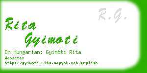 rita gyimoti business card